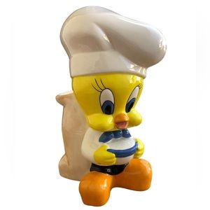 Vintage Warner Bros. Tweety bird with chef hat/ flour bag kitchen utensil holder